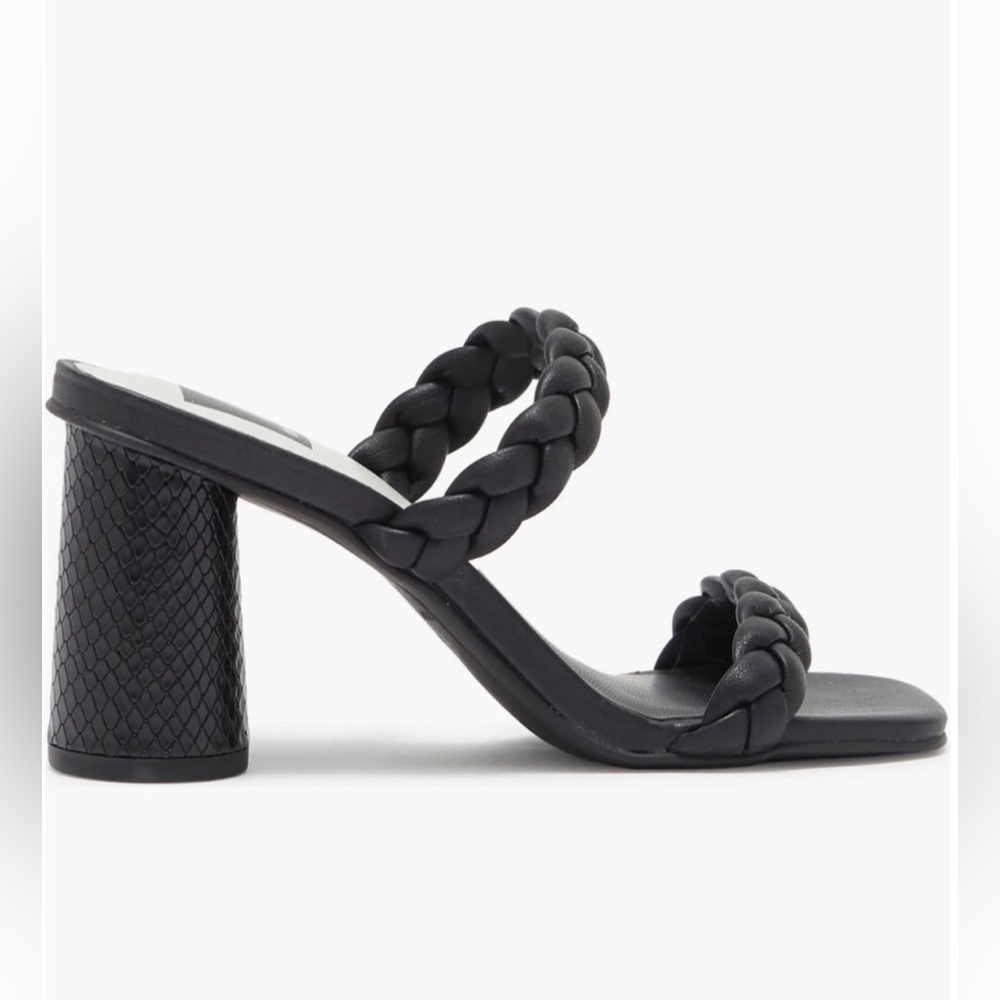 Dolce Vita Black Nairi Braided Women's Heels size 7.5 only worn once - Picture 3 of 3